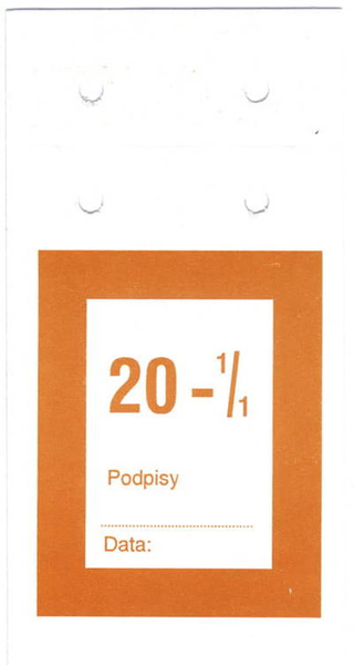 Przywieszki do worka przesyłowego na banknoty obiegowe 10 zł (100 szt.)