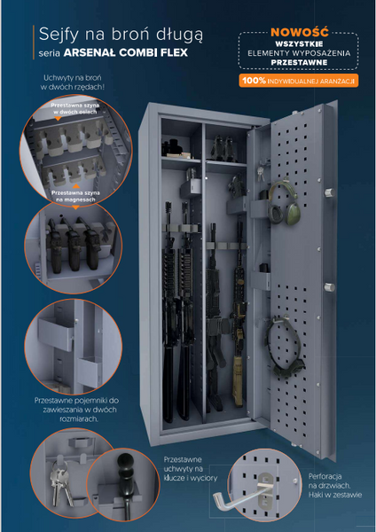 Sejf na broń długą Arsenał 1263 Combi Flex Klasa S1