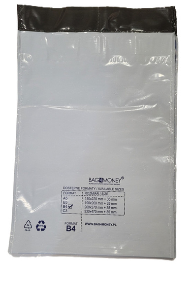 Koperty bezpieczne B4 nieprzezroczyste (50 szt.)