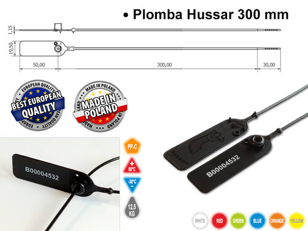 Plomba HUSSAR Pro 300 mm (1000 szt.)