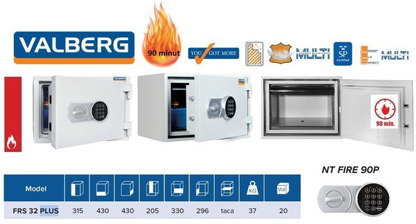 Sejf ognioodporny VALBERG FRS 32 PLUS