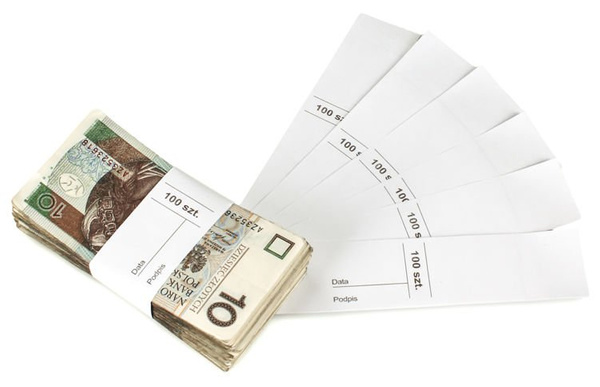 Banderole na banknoty z klejem uniwersalne ( 1000 szt. )