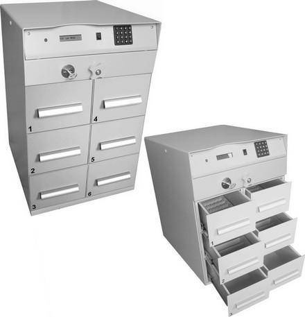 Multisejf dwustanowiskowy 6-szuflad