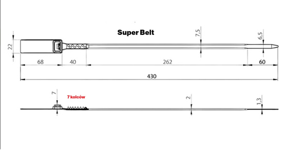 Plomba Plastikowa Super Belt do worków (100 szt)